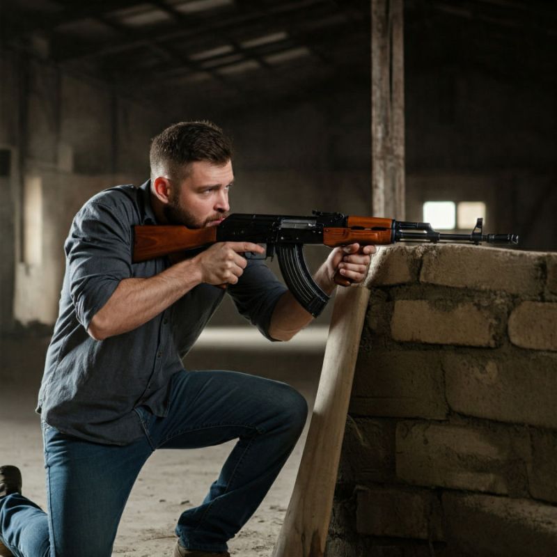 Firearms training session using various sporting firearms