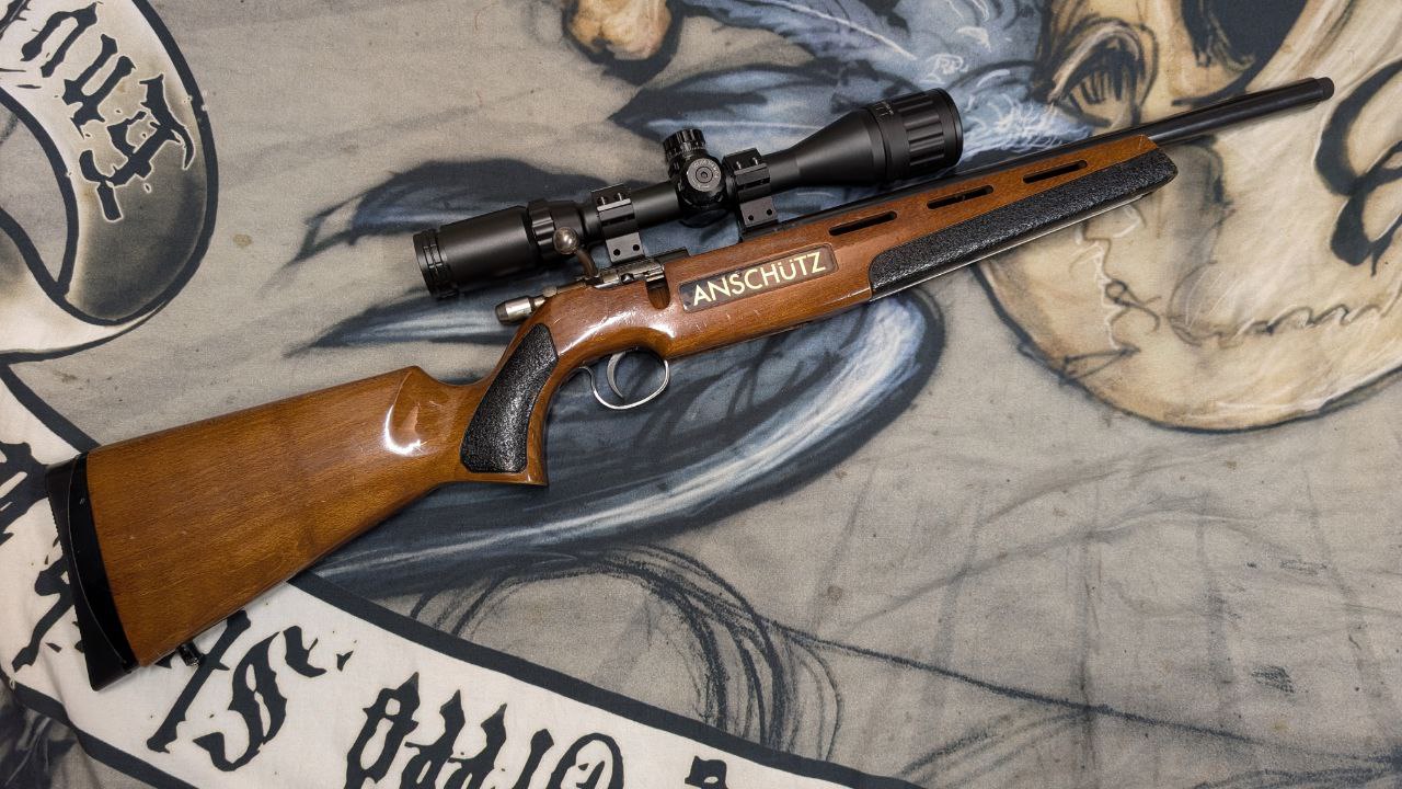 Close-up of an Anschutz Achiever ST beginner rifle